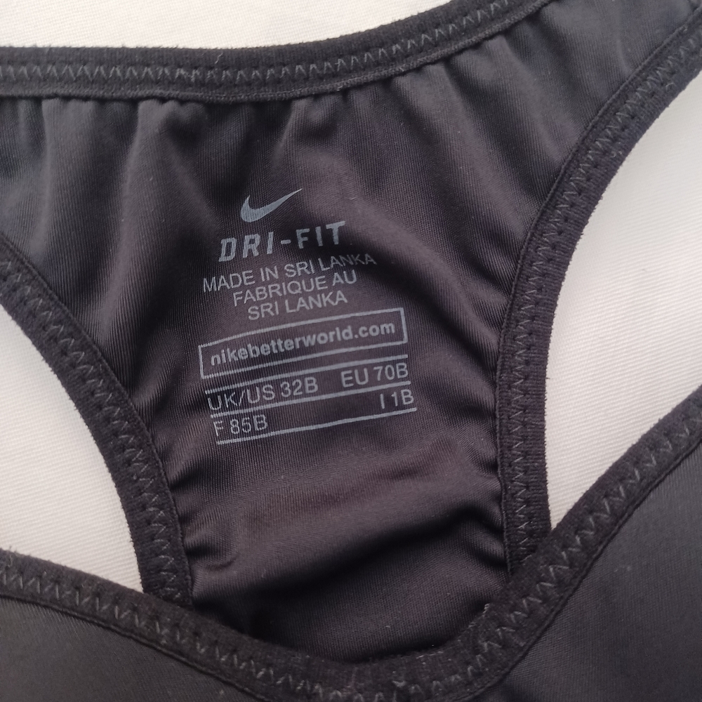 Women's Nike Black Sports Bra- 32 B - Picture 7 of 9